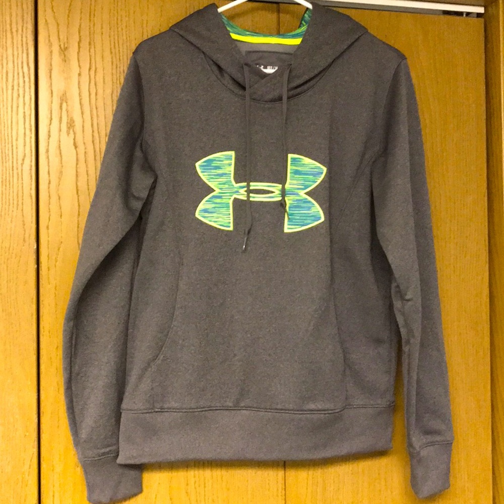 Lime Green & Grey Under Armour Sweatshirt!